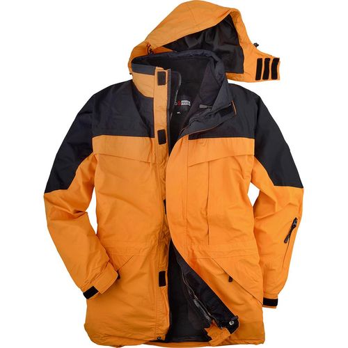 Marc & Mark 3-in-1 Funktionsjacke XXL softorange-schwarz, Größe:6XL
