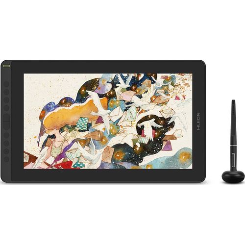 HUION Kamvas 16 Grafiktablett mit Display,15,6-Zoll Volllaminatbildschirm Pen Display, 10 programmierbare Drucktasten, 8192 Stufen Batterieloser Stift