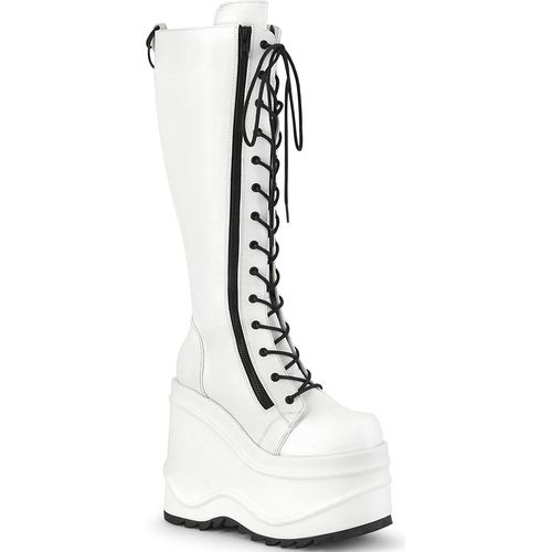 WAVE-200 Damen Boots von DemoniaCult, Weiß EU 38, US 8