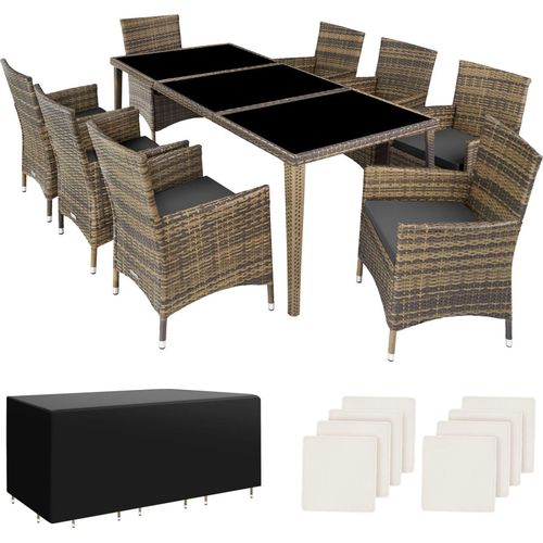 Rattan Sitzgruppe Menorca mit Aluminiumgestell