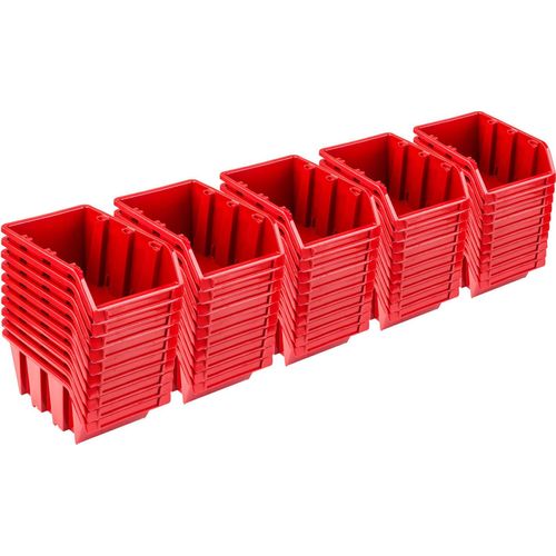 Set 50 x Stapelboxen NP16 rot Lagerboxen Sortierboxen