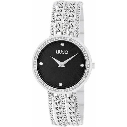 Uhr, Woman, Chains, Silber\Bk