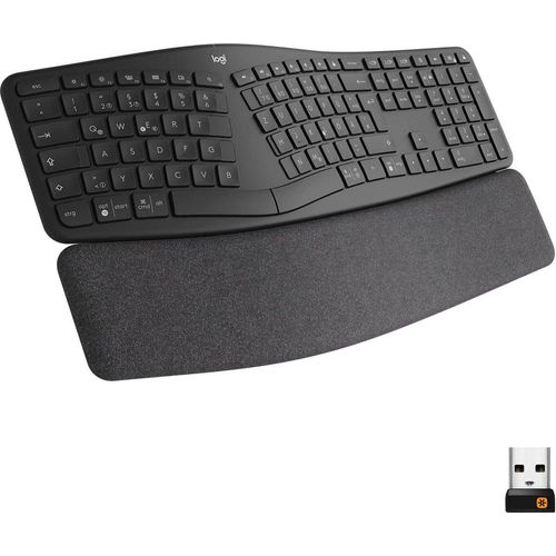 Logitech ERGO K860 - kabellose ergonomische Tastatur mit geteilter Tastenanordnung, UK QWERTY - Graphit