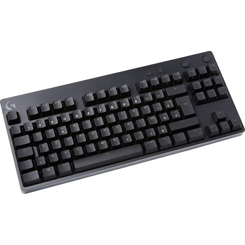 Logitech G PRO TKL mechanische Gaming-Tastatur, GX-Blue Clicky Switches, LIGHTSYNC RGB, Design ohne Nummernblock für Esport Gaming, Abnehmbares Mikro-USB-Kabel, Französisches AZERTY-Layout - Schwarz
