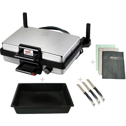CiCi HOME SILEX ® AKTION Multigrill + Pfanne + Ilbays Tücher 3er + Messer 3er
