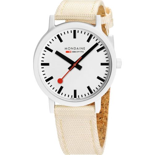 Mondaine Uni Uhr Armbanduhr 41 mm MS1.41111.LT Essence Textil