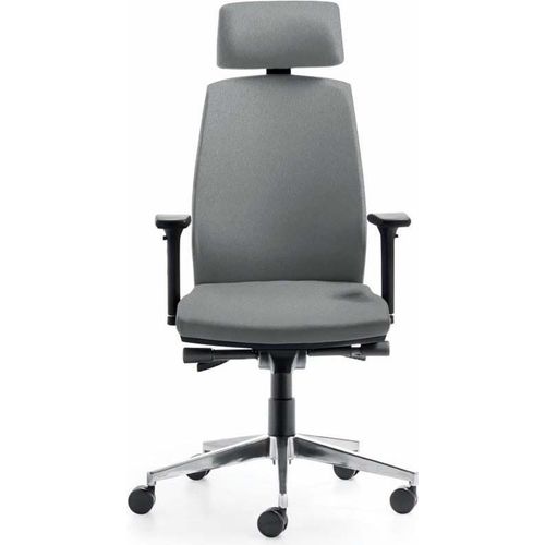 Drehstuhl mit Armlehne myCONTRACT LINE Silbergrau