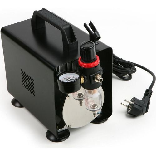 Airbrush Kompressor 150W 23l/min 0,2-4 bar Druck 50dB leiser Flüsterkompressor