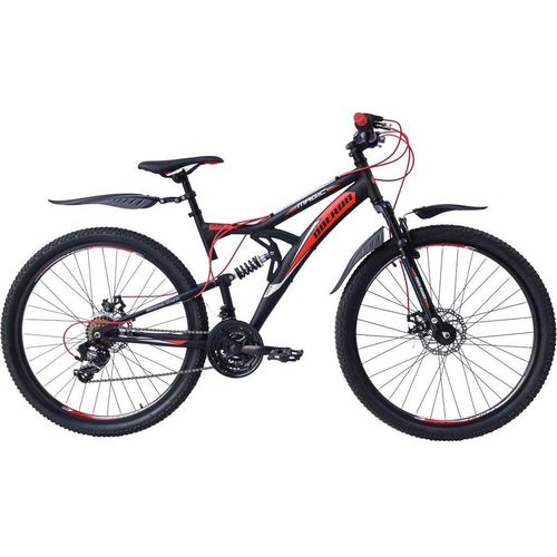 27,5 Zoll Kinder Jungen Fahrrad Mountainbike MTB Fully Rad Oberon Rot