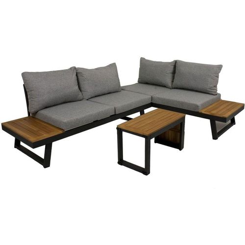 Gartenmöbel Lounge Sitzecke FARO-120 aus Akazie, 3-tlg B/H/T ca. 175/70/70 cm