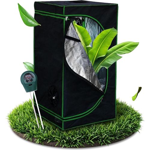 Melko Gewächshaus inkl. 3 in 1 Feuchtigkeitsmessgerät für Pflanzen Pflanzenzelt Growbox Indoor Zuchtzelt Zuchtschrank - 240x120x200cm