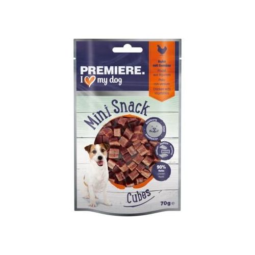PREMIERE Mini Cubes Huhn mit Karotte & Spinat 10x70g