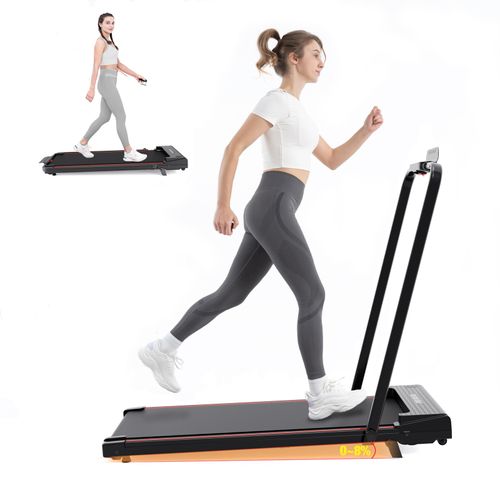 Laufbander Elektrischer 1400W Laufband, mit Steigung, 1-12km/h mit LCD-Bildschirm und Kalorienzähler, ultradünn und leise, für Heim/Büro