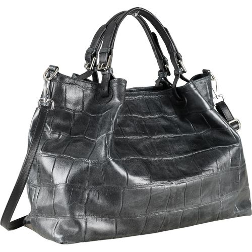 XL Ledertasche McBarth mit Kroko Prägung von collezione alessandro
