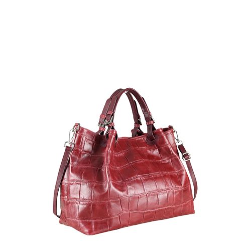 XL Ledertasche McBarth mit Kroko Prägung von collezione alessandro