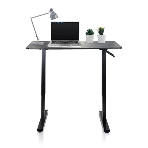 hjh OFFICE Stehschreibtisch STAND CR Sitz-Steh Schreibtisch höhenverstellbar, Stehpult Laptoptisch für Zuhause & Büro, Höhe 74.0 - 123.0 cm
