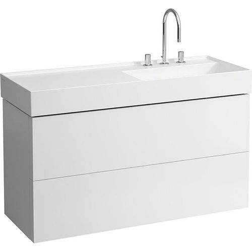 LAUFEN Laufen Waschtischunterbau KARTELL 600x1180x450mm 2 Schubladen schiefergrau