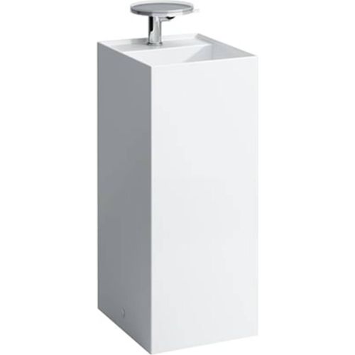 Laufen Kartell by Laufen staande wastafel 37,5x43,5x90cm wit met zwart en grijs vlak