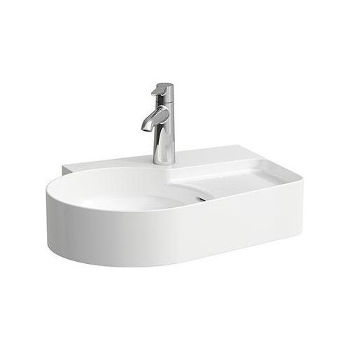 Laufen Val Wastafel 53x40x15,5 cm m/overloop z/kraangat rechts Wit