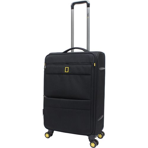 Stoff Reise Koffer National Geographic Leichte Trolley Schwarz 69 cm Bowatex