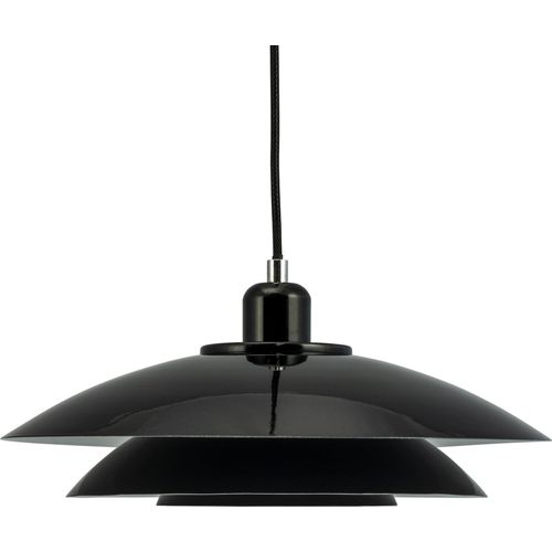 Pendelleuchte LED, Hängelampe, Deckenlampe Pendel, Pendellampe Esstisch, Pendelleuchte für Wohnzimmer, Skandinavische Design, Kaje D40 Schwarz
