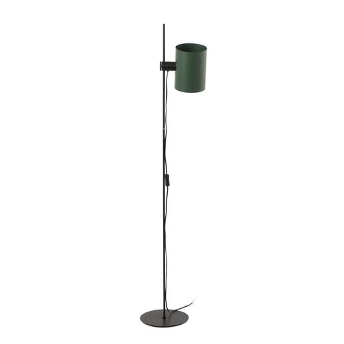 Stehleuchte GUADALUPE E27 15W Stahl mattschwarz, Grün L:25cm H:150cm
