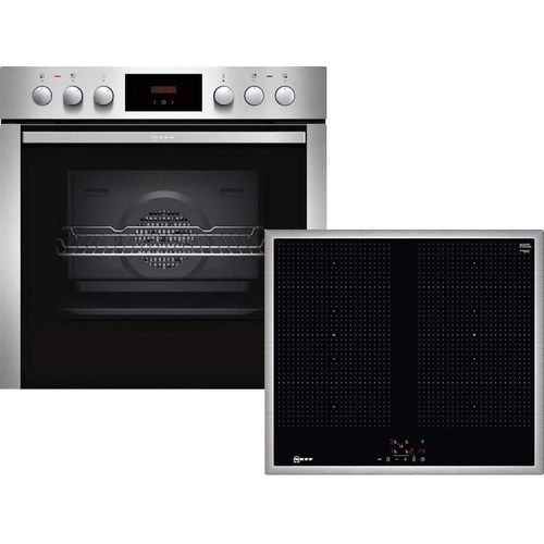 Neff XED456I Einbauherd-Set mit Induktions-Kochfeld, SCHOTT Glaskeramik® - Edelstahl
