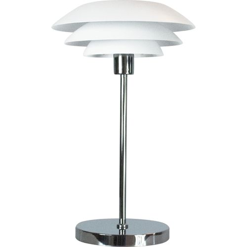 Tischlampe, Tischleuchte, Nachttischlampe, Schreibtischlampe, LED Leselampe, DL31 weiß/Chrom