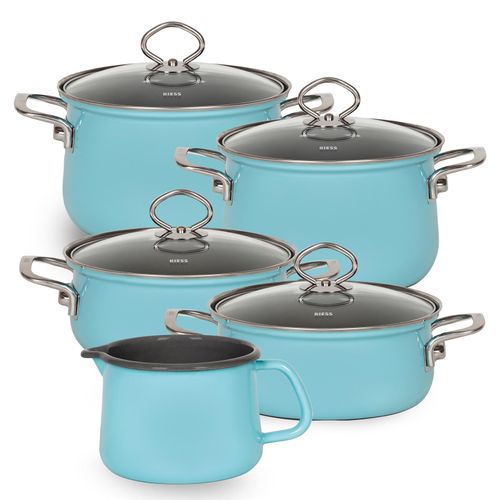 Topfset Familienset 5-teilig KRISTALLBLAU Riess