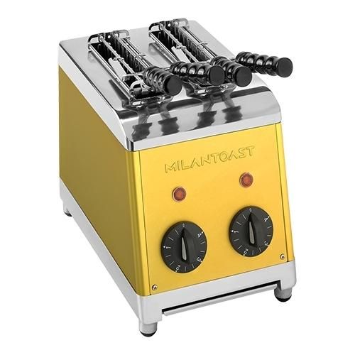 Milantoast Sandwichtoaster mit Zangen, Farbe:Gold