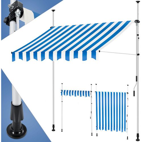 KESSER® Klemmmarkise mit Handkurbel Balkon, Balkonmarkise ohne Bohren, UV-beständig höhenverstellbar wasserabweisend , Sonnenschutz, Terrassenüberdachung , einfache Montage