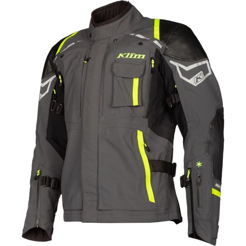 Klim Kodiak Motorrad Textiljacke, grau/gelb, 56