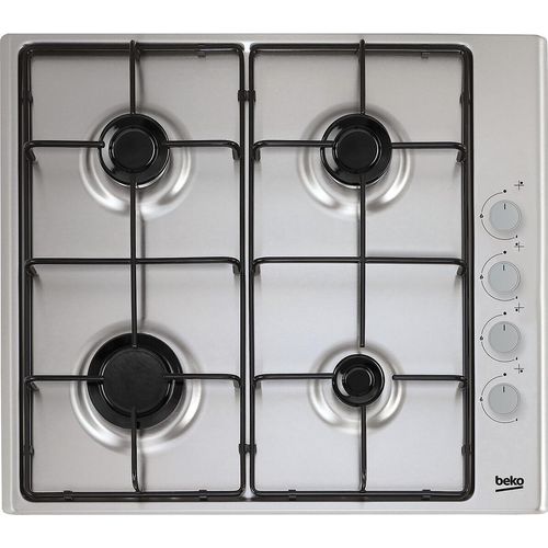 Beko HIGG641C3SX Einbau-Gaskochfeld, 4 Edelstahlbrenner