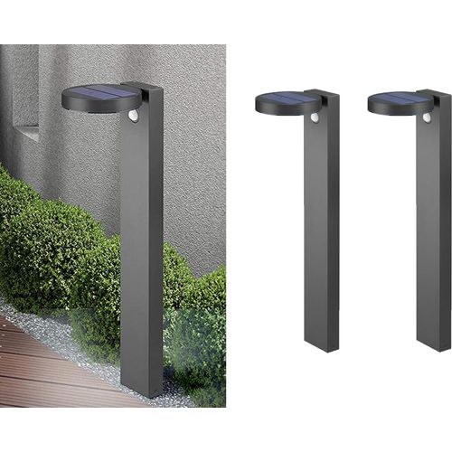 LED Solar Wegeleuchten Set Außenleuchten Pollerleuchte Solarlampe für den Garten