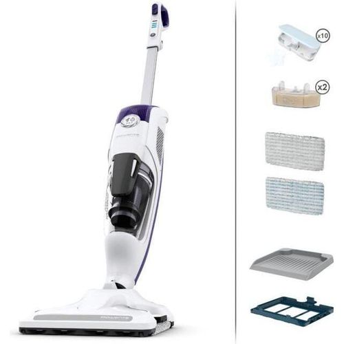 ROWENTA RY7731WH Clean & Steam Revolution Dampfreiniger – Saugt und Dampfreinigung – Tötet 99,9 % der Bakterien