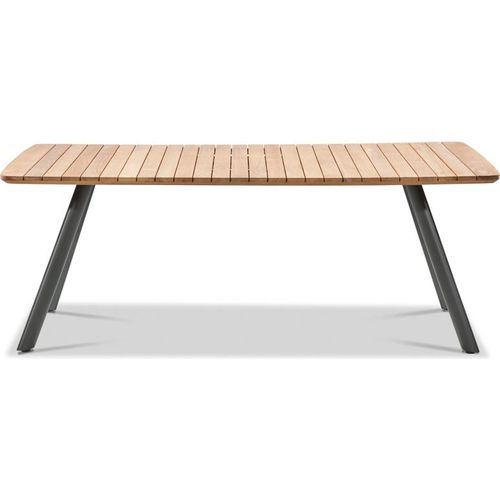 SCHWEDEN Esstisch mit fester Platte; Teak massiv natur mit Facette