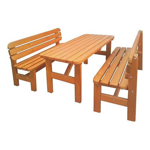 Garten-Garnitur Robusto Kiefer massiv, honigbraun