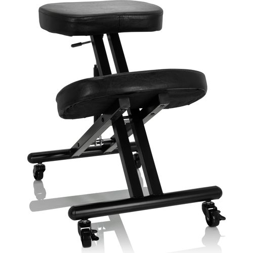 hjh OFFICE Kniehocker ORTHONI Rollhocker Arbeitshocker, Ergonomischer Hocker für Büro Praxis Homeoffice, Kunstleder