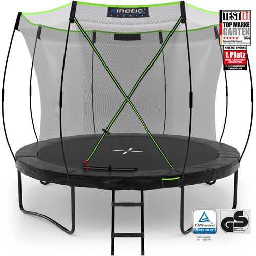 KINETIC SPORTS Trampolin Outdoor 'Ultimate Pro' Ø 244/305/366/427 cm – Rheinland Gartentrampolin, Kindertrampolin mit Leiter, bis zu 160 kg