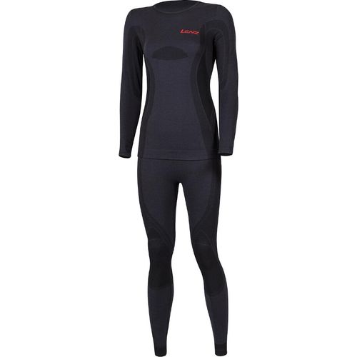 Lenz Merino Damen Funktionswäsche Set, schwarz, XS/S