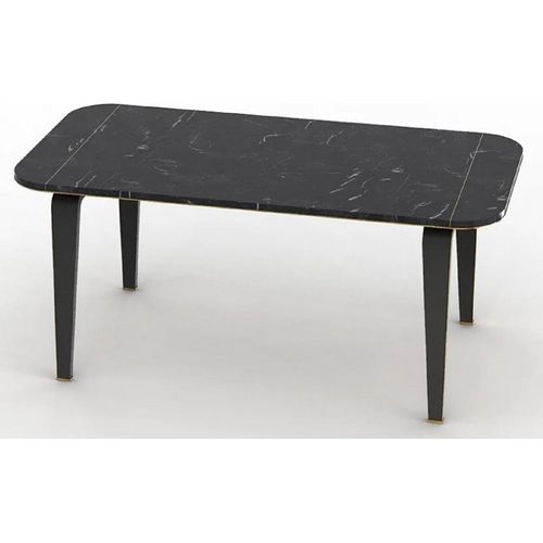 Casa Padrino Luxus Marmor Esstisch Schwarz / Messingfarben 180 x 90 x H. 80 cm - Edler Küchentisch mit hochwertigem handgeschliffenen Marquina Marmor - Marmor Esszimmer Möbel - Luxus Qualität