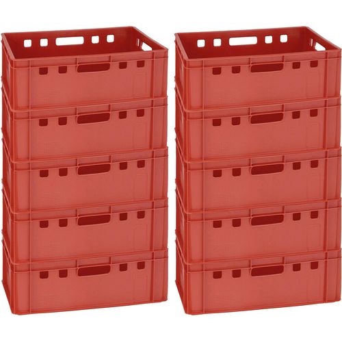 10 Stück E2 Fleischerkiste Stapelkiste Lagerliste 60x40x20 cm