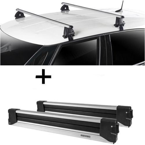Skiträger YELO 6 Paar Ski + Dachträger VDP EVO ALU kompatibel mit Abarth 500 3 Türer ab 2007