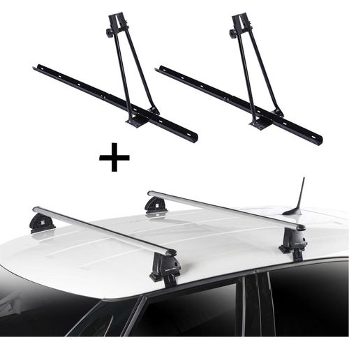 2x Fahrradträger ORION + Dachträger VDP EVO ALU kompatibel mit für Audi A4 (B6) 4 Türer 2000-2004