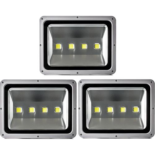 Greenmigo 3X 200W LED Fluter Außen Kaltweiß Flutlicht Strahler Scheinwerfer IP65 Baustrahler Leuchtmittel Strahler