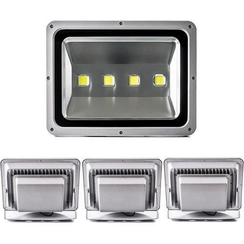 4pcs 200W LED Fluter Außen Strahler Flutlicht,Greenmigo Kaltweiß Wasserdicht IP65 Super Helles Sicherheitsbeleuchtung für Garten,Hof,Lager,Platz,Plakatwand