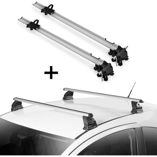2x Fahrradträger Bike Pro + Dachträger VDP EVO ALU kompatibel mit für Peugeot 3008 5 Türer 2009-2016