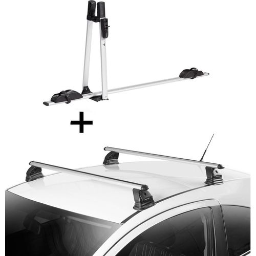 1x VDP Fahrradträger ALU Premium + Dachträger VDP EVO ALU kompatibel mit für Opel Vectra C 4 Türer 2002-2008