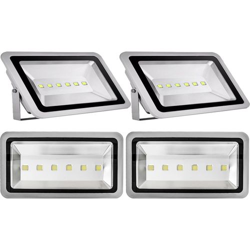 4pcs 300W LED Fluter Außen Strahler Flutlicht,Greenmigo Kaltweiß Wasserdicht IP65 Super Helles Sicherheitsbeleuchtung für Garten,Hof,Lager,Platz,Plakatwand