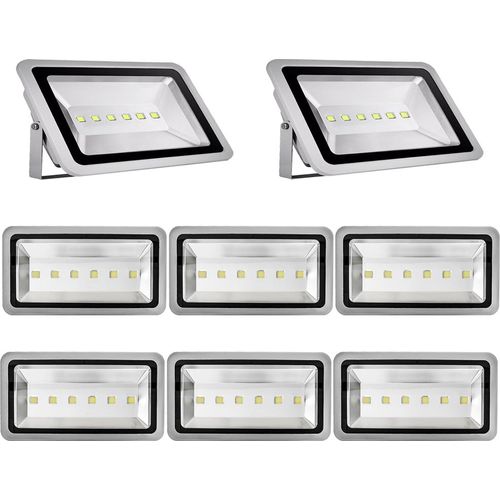 8pcs 300W LED Fluter Außen Strahler Flutlicht,Greenmigo Kaltweiß Wasserdicht IP65 Super Helles Sicherheitsbeleuchtung für Garten,Hof,Lager,Platz,Plakatwand
